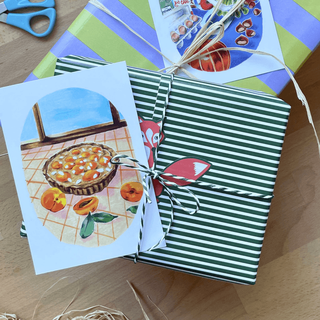 💌 Carte postale - Tarte aux abricots