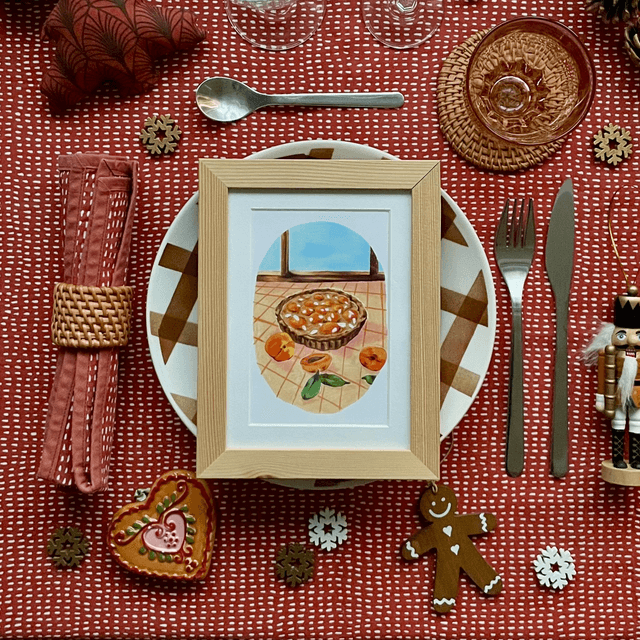 💌 Carte postale - Tarte aux abricots