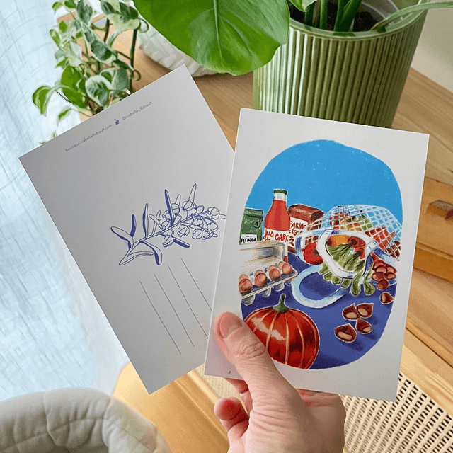 💌 Carte postale - Panier d’automne