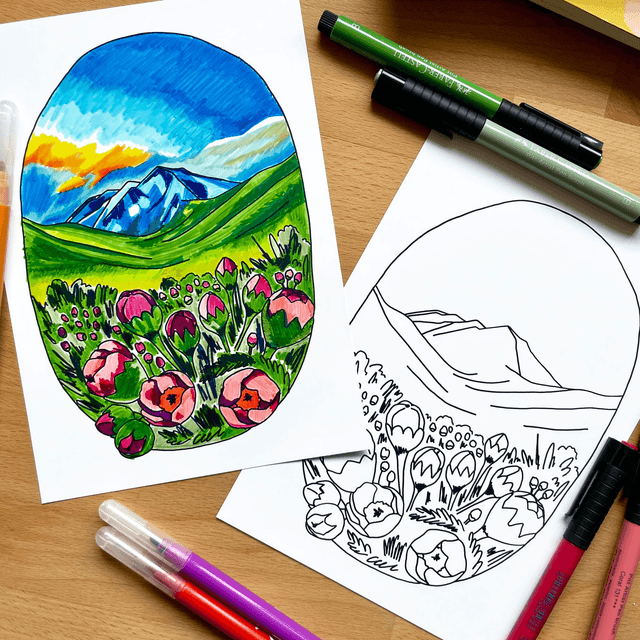 🖍️ Kit de cartes à colorier