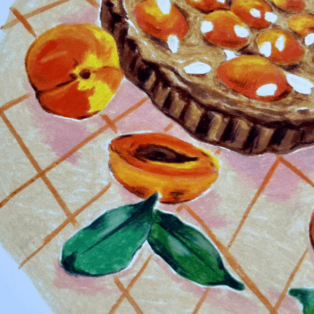 💌 Carte postale - Tarte aux abricots