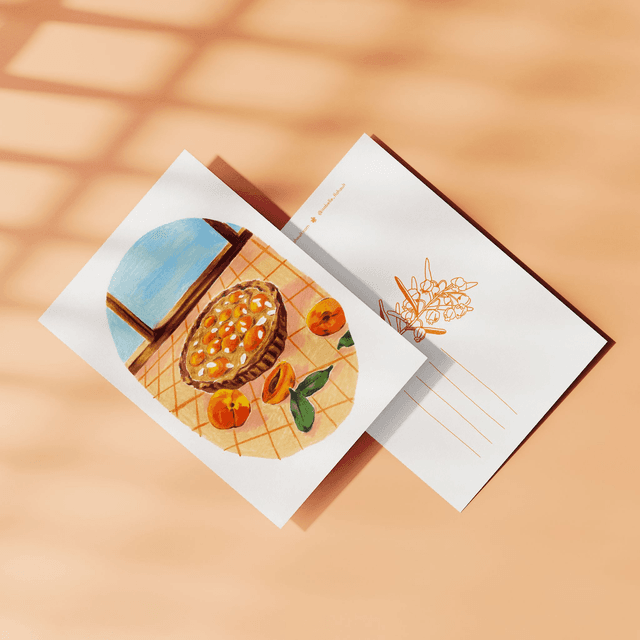 💌 Carte postale - Tarte aux abricots